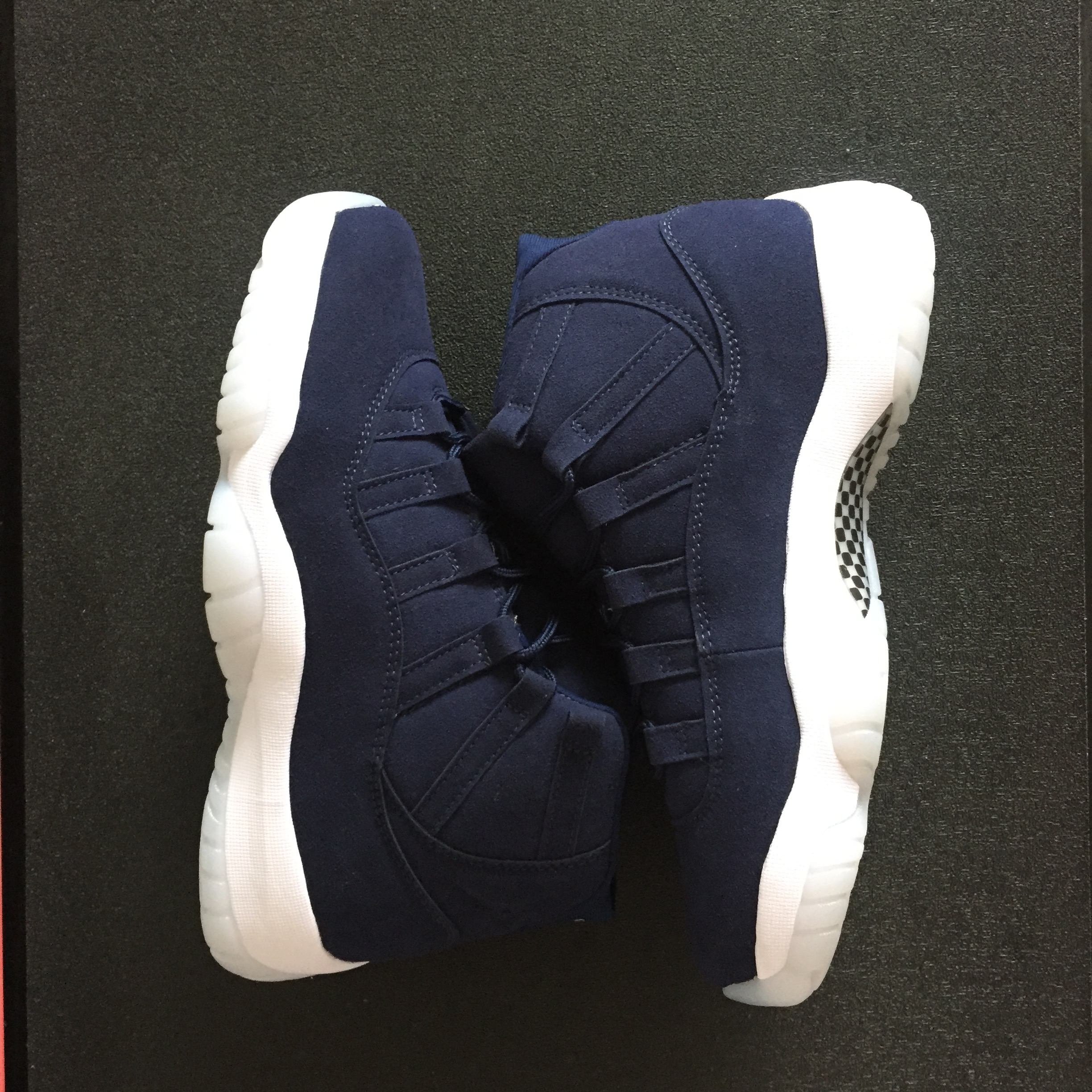 2017 New Jordan 11 Jeter Re2pect Suede Blue Shoes